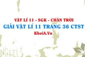 Giải Vật lí 11 trang 36 Chân trời Sáng tạo